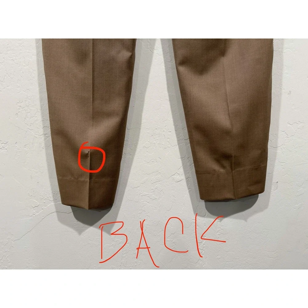 Canali 1934 Mens Tan 100% Wool Dress Pants Made in Italy Size 52 EU 36 US